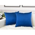 thumbnail image 2 of Aiking Home 18x18 Inches Faux Silk Square Throw Pillow Cover, Zipper Closure, Royal (Set of 2), 2 of 7