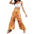 thumbnail image 4 of TRKIYQC Pantalones casuales de playa para mujer, pantalones anchos de cintura alta con vendaje delantero, S/ M/ L/ XL TRKIYQC perder, 4 of 8