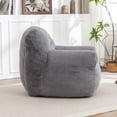 thumbnail image 4 of GARITIN Bean Bag Chair, Faux Fur with Shredded Foam Filling, 42.5 in L x 42.2 in W x 30.7 in H, Dark Gray, 4 of 11