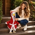 thumbnail image 6 of AZXY Christmas Porch Goose Outfit, 23" Santa‑Style Goose Clothes Dress Set, Goose Clothing & Goose Cloth for Cement Plastic Duck Goose Statue, Winter Xmas Outdoor Decor for Yard Lawn Garden, 6 of 6