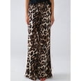 thumbnail image 6 of Women'S Cheetah Print Wide Leg Baggy Pants Y2k Side Loose Streetwear Trousers Brown & White L, 6 of 8