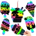 thumbnail image 1 of Set de manualidades JULMELON Rainbow Scratch Art Summer 36 piezas, 1 of 7