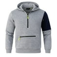 thumbnail image 4 of Uikmnh Men's Sweatshirts, Cozy ’s Hoodie Sweatshirt Casual Half Zip Hooded Sweatshirt for Autumn and Winter Slouchy Fit Soft Interior Streetwear Style, Hoodies for Men,XL, 4 of 4