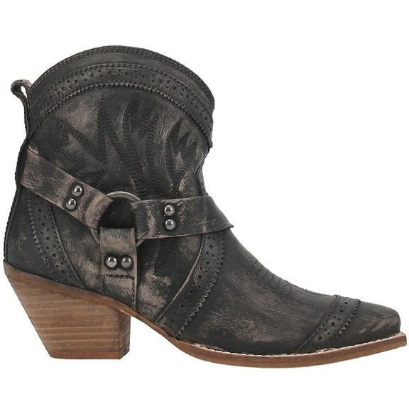 Dingo Womens Gummy Bear Snip Toe Boots Ankle Mid Heel 2-3"