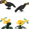 thumbnail image 2 of Miangastore 10Pcs Fashion Solid Simulation Animal World Mini Bird Model Parrot Flamingo Egret Science Teaching Decoration for Children (Random Color), 2 of 8