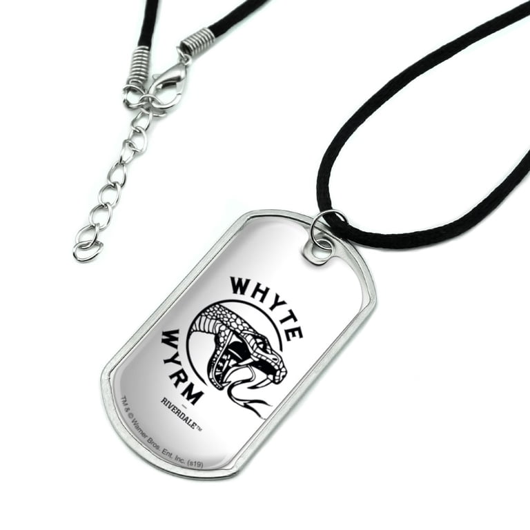 Riverdale The Whyte Wyrm Military Dog Tag Pendant Necklace with