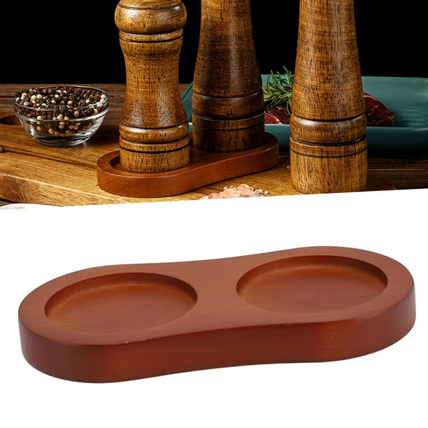 BANDEJA DE MOLINO DE PIMIENTA, BANDEJA DE MOLINO DE SAL DE PIMIENTA DE PIMIENTA DE FÁCLE USAR MADERA SÓLIDA 8 Para Restaurante