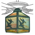 thumbnail image 2 of Meyda Tiffany 22339 Ducks In Flight - 1 Light Fan Light Kit   Verdigris Finish with Coral/Green/Blue/Violet Glass, 2 of 6