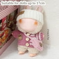 thumbnail image 4 of Clothes for 17cm Dolls Accessories (NO Doll)，3 Piece Set Outfit Premium Handmade Fashion for Dolls Accessories ，Adorable Dress-Up (Pink Sweaters), 4 of 5