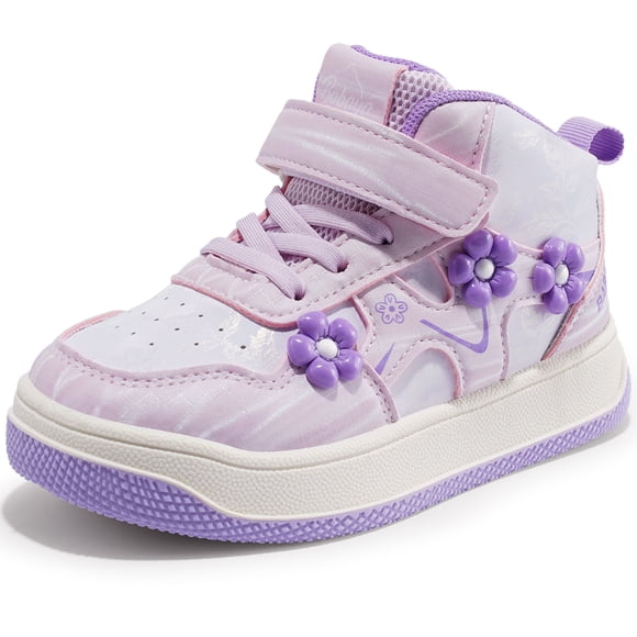 Babaya Kids Skate Shoes Children's Casual Sneakers High Top Non-Slip Rubber Sole for Girls School & Play