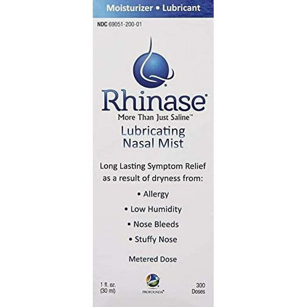 Rhinase Allergy Relief Saline Nasal Spray Steroid Free, Dual Wetting
