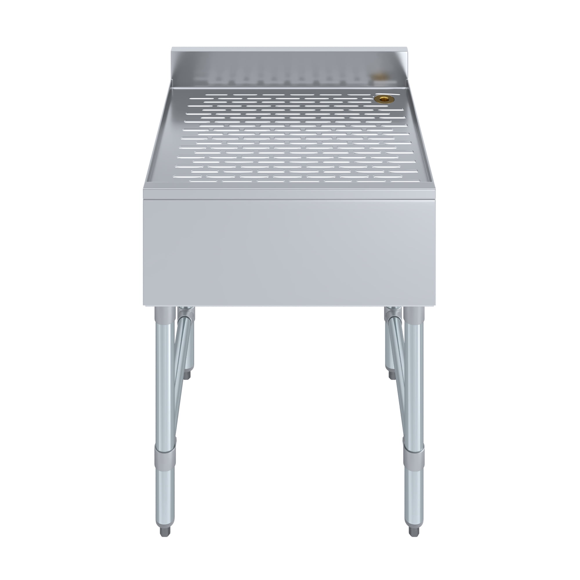 AmGood Underbar Stainless Steel Drainboard 22-1/2 in. x 24 in. x 30 in. H with 3 in. Backsplash
