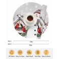 thumbnail image 6 of 15 Inch Round Placemats Set of 6, Grey Snowman Christmas Non Slip Heat Insulation PP Table Mats, Xmas Snowflake Birds Berry Winter Washable Place Mats for Kitchen Dining Party Table Decor, 6 of 7