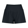 thumbnail image 5 of Wiyuqeen Womens Crossover High Waist Shorts Comfy Wide Leg Baggy Yoga Shorts Soft Trendny High Rise Running Athletic Shorts Under $10, 5 of 7