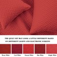 thumbnail image 6 of Exclusivo Mezcla 2-Piece Twin Size Quilt Set, Basket Quilted Bedspread/Coverlet/Bed Cover(68"x 88", Red), 6 of 7