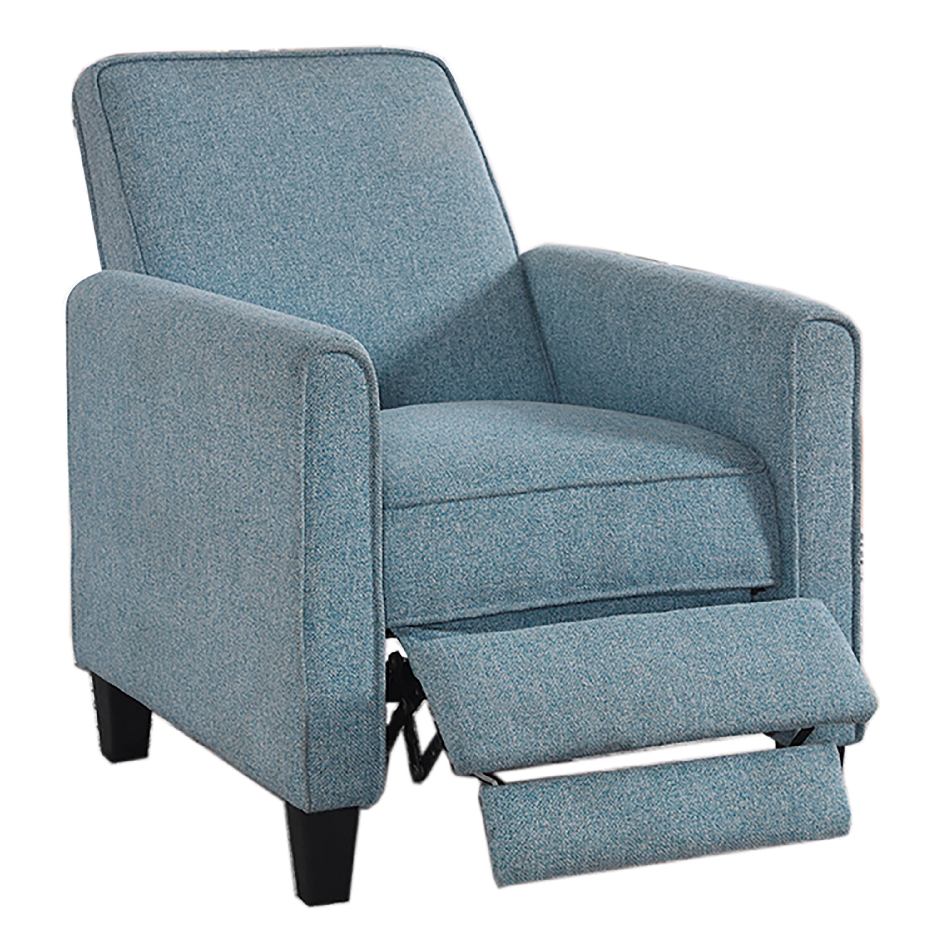 Furniture of America Rengo Linen Upholstered Recliner, Blue