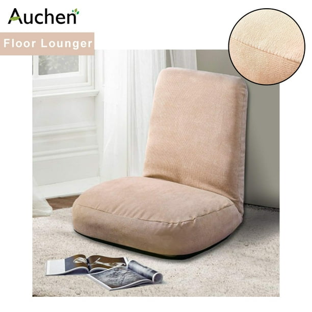 Adjustable Floor Chair Auchen Fabric Upholstered Folding Lazy Sofa Chair Ergonomic Portable Gaming Chair Dorm Game Floor Chair Living Room Furniture Hardwood Frame Beige Walmart Com Walmart Com