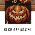 thumbnail image 2 of 1PCS Black Evil Pumpkin Cute Fall Table Runner,Seasonal Autumn Kitchen Dining Table Decoration for Home Party Decor 13x72 Inch, 2 of 6
