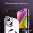 thumbnail image 2 of Designed for iPhone 13 Case [Compatible with MagSafe Charger&Wallet ] Ultra Clear Shockproof Protective Cell Phone Cover Non-Yellowing Flexible Thin Covers-Purple, 2 of 14