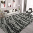thumbnail image 3 of Arogan 5x8 Feet Area Rugs for Living Room Bedroom, Black Soft Fluffy Shaggy Bedside Carpet, Machine Washable Indoor Floor Rug for Kids Home Decor Aesthetic, 3 of 8