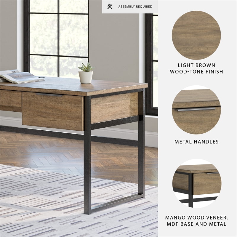 Signature Design by Ashley Montia Light Brown 67" Home Office Desk