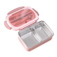 thumbnail image 2 of Portable Lunch Box 304 Stainless Steel Leakproof Divided Food Containers with Spoon and Chopsticks, 2 of 5