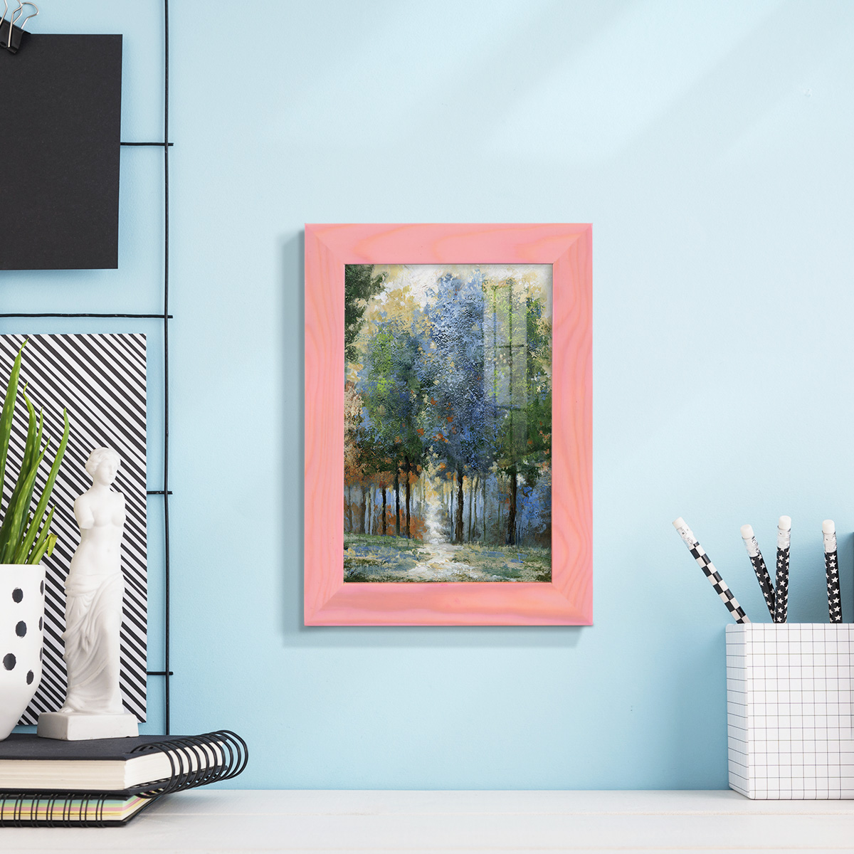 Afternoon Light -Framed Print w/glass-Sunset Pink
