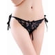 thumbnail image 1 of Braguitas de encaje sexys con bordado de flores para mujer, ropa interior con lazo, tangas de cintura baja cómodas con lazo lateral, transpirables, 1 of 5