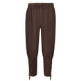 thumbnail image 1 of Meichang Pantalons en Lin pour Femmes avec Cordon de Serrage, Taille Élastique, Coton Lin, Couleur Unie, Bas Resserré, Pantalons Longs Confortables et Légers pour l'Été, 1 of 6