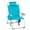 Mint Green, variant on Tcbosik Folding Beach Chair, 39"H Lightweight Backyard Chair with Headrest and 5-Position Adjustable Back, Portable Camping Chair with Side Storage, Towel Bar and Cooler Pouch, Rainbow Stripes