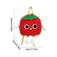 thumbnail image 3 of Cute Cartoon Backpack, Kawaii Tomato Canvas Backpack, Casual Everyday Backpack for Teens Kids School Travel, 3 of 5