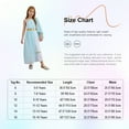 thumbnail image 7 of LiiYii Kids Girls Ancient Greek Princess Outfits One Shoulder Maxi Toga Dress with Wreath Headband Light Blue 14, 7 of 7