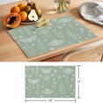 thumbnail image 6 of Sage Green Butterfly Botanical Placemats Set of 2 Summer Plants Line Art Place Mats Indoor Wipeable Table Mats Washable Cloth Dining Table Placemats for Kitchen Holiday Party Home Decor 13x19 Inch, 6 of 9