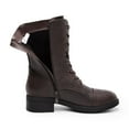 thumbnail image 2 of DREAM PAIRS Women's Combat Boots Lace-up Mid Calf Military Riding Boots with Chunky Heel, 2 of 4