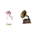 thumbnail image 1 of Estatua de flamenco de resina, escultura de ave, decoración para el hogar, chimenea, arte moderno, figura de jardín, estatua coleccionable vintage, re, 1 of 8
