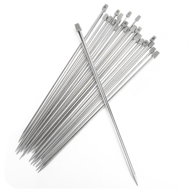 22 Pieces Knitting Needle, Single Point Sewing Needle, Crochet Tool For Sweaters Scarves