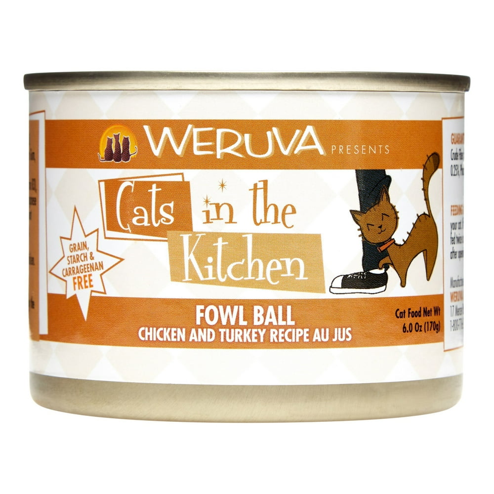 (24 Pack) Weruva Cats in the Kitchen Fowl Ball Chicken & Turkey Au Jus