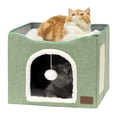 thumbnail image 1 of Casa Y Cama Plegable Para Gato Con Cojín Suave Modelo Verde, 1 of 4
