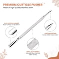 thumbnail image 3 of Stainless Steel Cuticle Pusher - Metal Cuticle Cutter & Scraper - Gel Polish Remover Tool for Acrylic Nails - Fingernails and Toenails Manicure Kit Combo 1 Big + 1 Small, 3 of 5