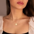 thumbnail image 3 of VESITIM Layered Initial Necklaces for Women | A-Z Coin Letter Necklaces for Women | 14K Gold Plated Minimalist Dainty Trendy Jewelry, 3 of 5
