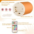 thumbnail image 4 of ALAZA Orange Color 2 PCs LED Flickering Flameless Candles with Remote Timer Battery Operated Candle, 4 of 7