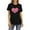 Black, variant on Womens Plus Size Shirts Women T-Shirt Glittery Heart Graphic Valentine’s Day Short Sleeve Tees Tops