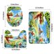 thumbnail image 3 of Gigantosaurus Juego de 3 alfombras de baño de coral fleece: tapete de baño + alfombra de inodoro en forma de U + funda de tapa de inodoro en forma de O, 3 of 6
