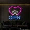 thumbnail image 3 of Glowneon Open Pet Paw Neon Sign, Open Pet Paw LED Sign, Custom Welcome OPEN Pet Shop Clinic Spa Led, 3 of 5