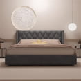thumbnail image 6 of Better Home Products Amelia 4-Drawer Velvet King Size Platform Bed in Gray, 6 of 7