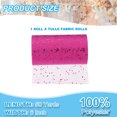 thumbnail image 2 of Uxcell Tulle Fabric Rolls, Fabric Spool Tulle Sparkling Ribbon Netting Sequin for DIY Tutu Skirts Crafts Wedding Rose Red, 2 of 6
