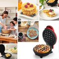 thumbnail image 4 of Individual round mini waffle maker for Easter, Mother's Day, children's birthdays, 4 of 5