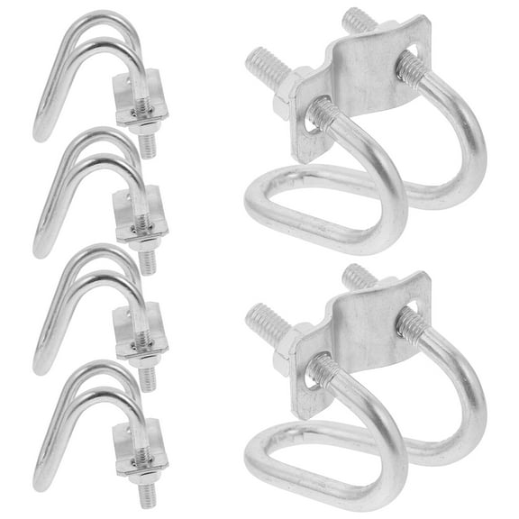Worgeous  6 Pcs Chain Link Fence Accessories Hook Trapper Fitted Hooks Silver