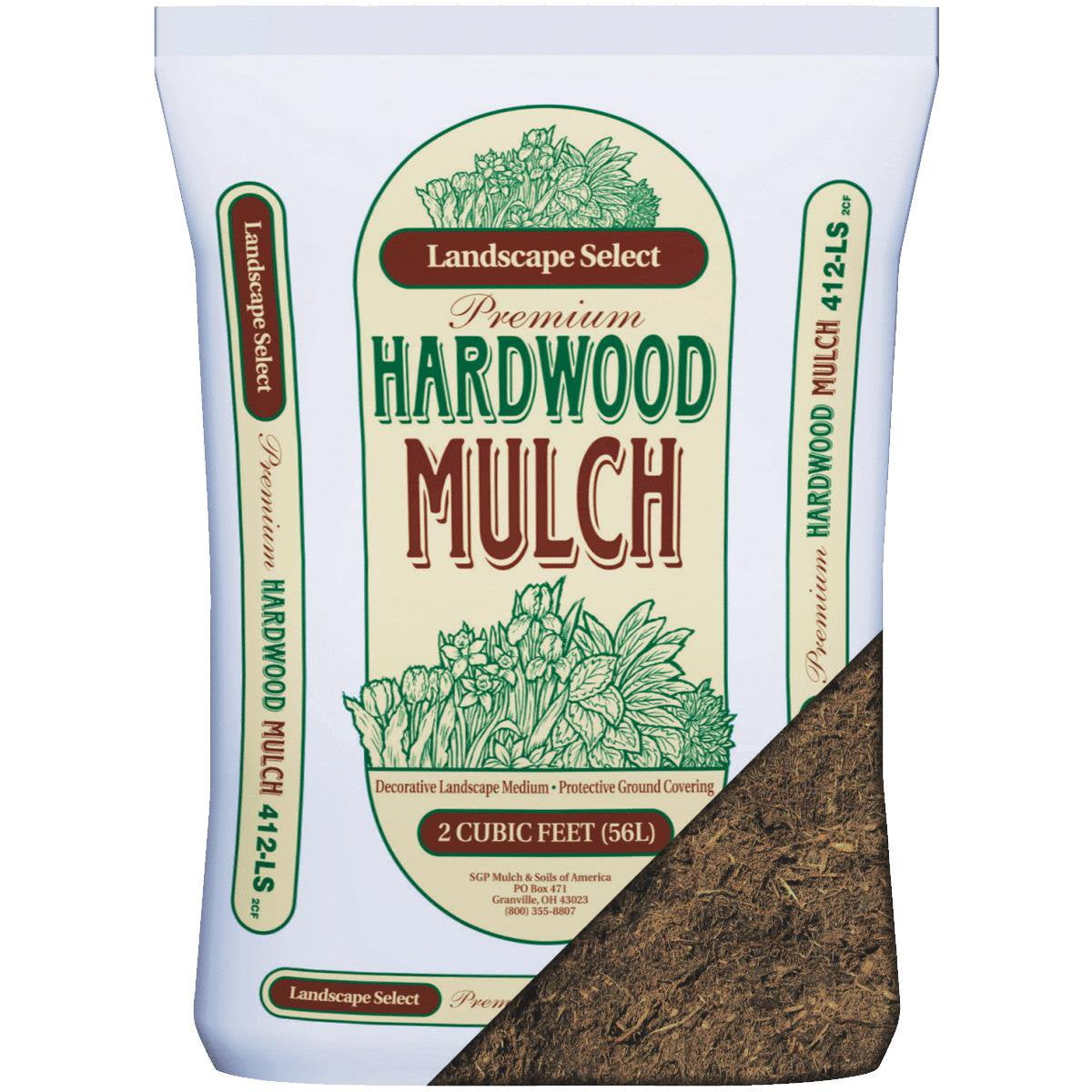 Landscape Select Premium Hardwood Dark Brown Mulch 2 Cu. ft. Walmart