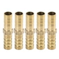 thumbnail image 1 of Conector De Unión Recta De Manguera De Púa De Latón De 8mm Para Aire Agua Aceite Gas 5Pcs, 1 of 1